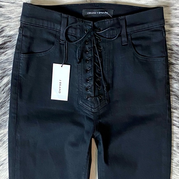 J BRAND X STEPH SHEP HIGH-RISE LACED COATED JEAN - Picture 12 of 16